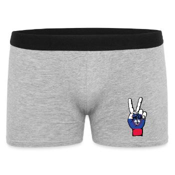 Slovenia Flag Peace Victory Symbol - Men's Boxer Shorts - heather grey - Front