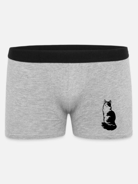 Noorse Boskat Smoking - Mannen Boxershorts - grijs gemêleerd