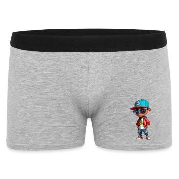 Urban Kid Cool Graphics - Men's Boxer Shorts - heather grey - Front