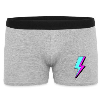 Psychedelic Neon Lightning - Men's Boxer Shorts - heather grey - Front