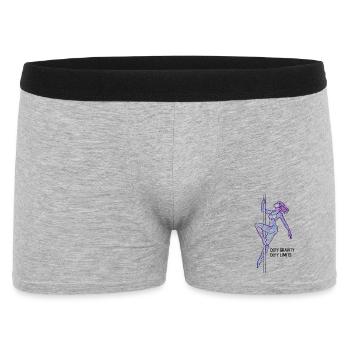 Pole Dance Line Art – Starke Frau Geschenk - Männer Boxer Shorts - Grau meliert - Vorne