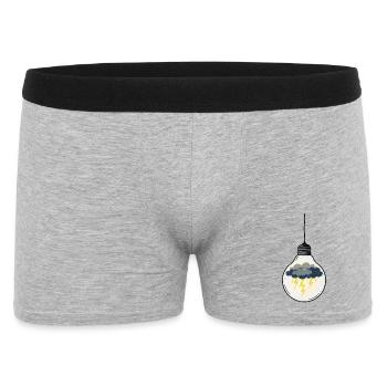Stormy Idea in Light Bulb - Men's Boxer Shorts - heather grey - Front