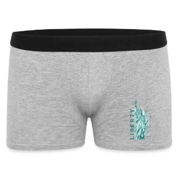 Liberté Bleu Vintage - Boxer Homme - gris chiné - Devant