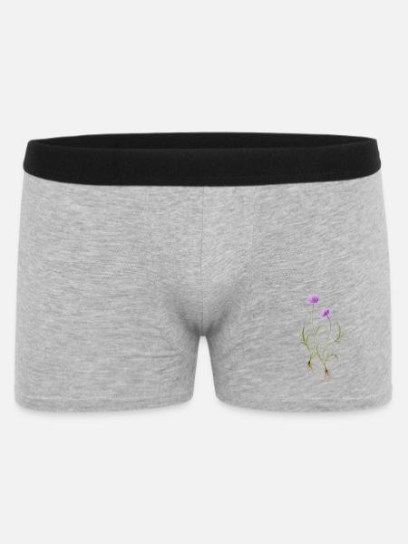 Meadow Flower Nature Illustration - Men's Boxer Shorts - heather grey