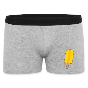 Eis am Stil Gelb - Männer Boxer Shorts - Grau meliert - Vorne
