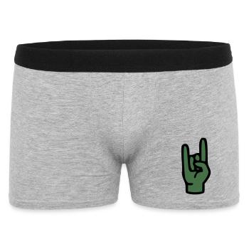 Pfadfinder Gruß Handzeichen Sommerlager - Männer Boxer Shorts - Grau meliert - Vorne