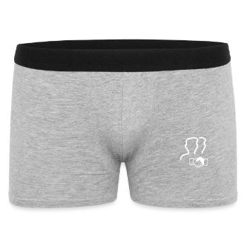 Logo poignée de main des Silhouettes jumelles - Boxer Homme - gris chiné - Devant
