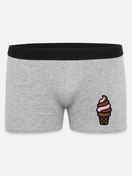 Softeis Eiswaffel Logo - Men's Boxer Shorts - heather grey