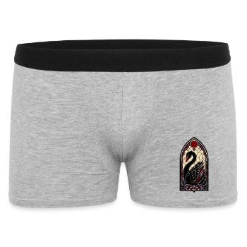 Vitrail gothique Cygne noir - Boxer Homme - gris chiné - Devant