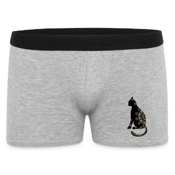 chat - Boxer Homme - gris chiné - Devant