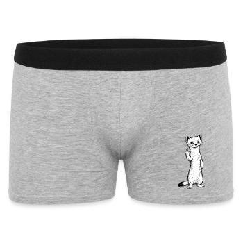 Hermelinfinger-Brittany - Männer Boxer Shorts - Grau meliert - Vorne