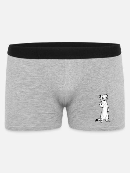 Hermelinfinger-Brittany - Männer Boxer Shorts - Grau meliert