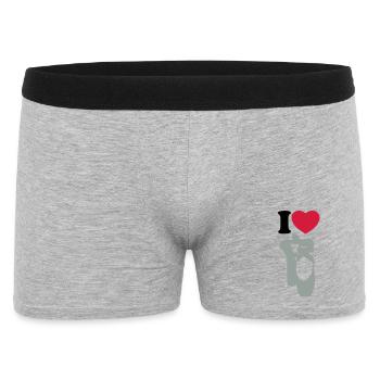 I love ballet - Men's Boxer Shorts - heather grey - Front
