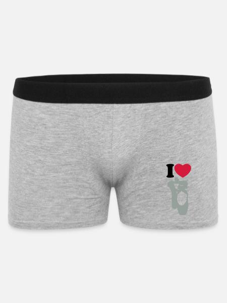 I love ballet - Men's Boxer Shorts - heather grey