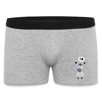 Der Esel sagt Nö - Männer Boxer Shorts - Grau meliert - Vorne