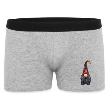 Tomte Zentangle - Männer Boxer Shorts - Grau meliert - Vorne