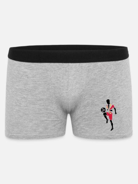 Soccer player with soccer ball - Men's Boxer Shorts - heather grey