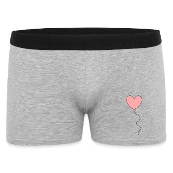 pink heart pink red hearts gift Valentine's Day - Men's Boxer Shorts - heather grey - Front