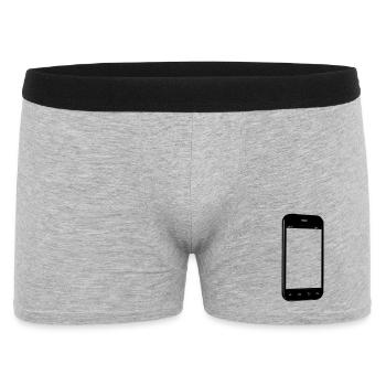 Smartphone - Men's Boxer Shorts - heather grey - Front