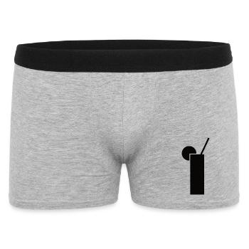 Drink design in black - Men's Boxer Shorts - heather grey - Front