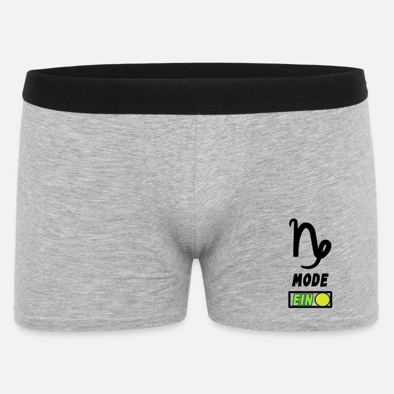 Steinbock Sternzeichen Horoskop Statement - Männer Boxer Shorts - Grau meliert