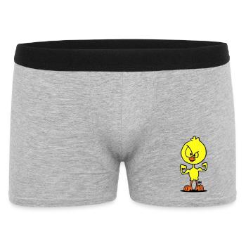 Chick Power - Männer Boxer Shorts - Grau meliert - Vorne
