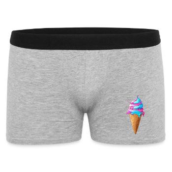 Delicious Ice Cream | Synthwave Ice Cream Cone - Men's Boxer Shorts - heather grey - Front