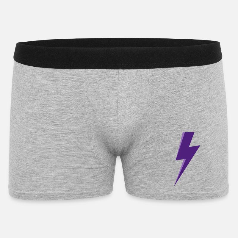 Purple Lightning - Men's Boxer Shorts - heather grey