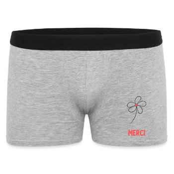 MISTRESS. MASTER. THANK YOU. THANK YOU MISTRESS. GIFT. - Men's Boxer Shorts - heather grey - Front