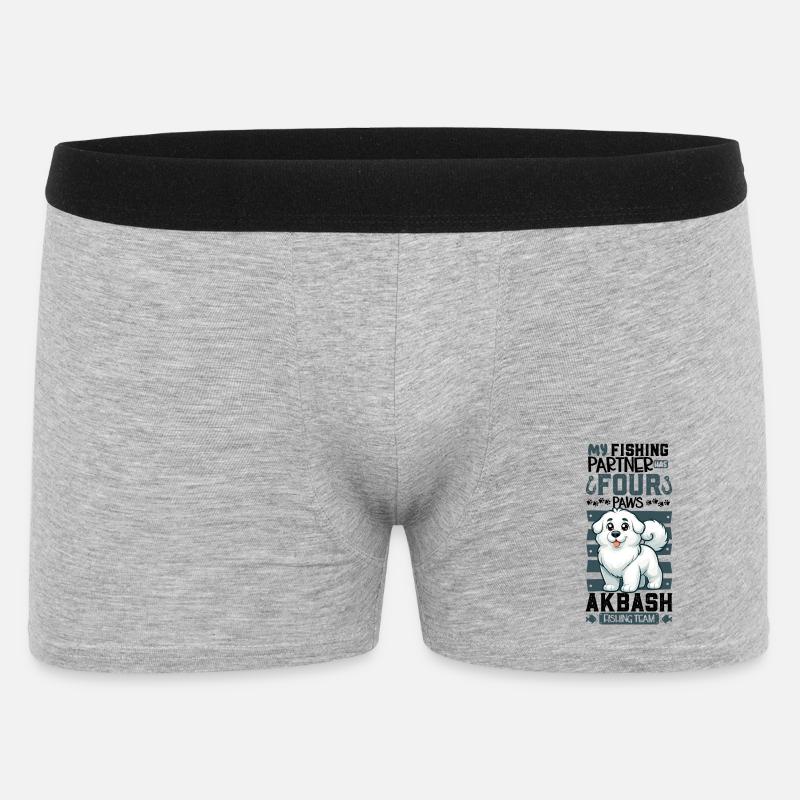 Pêche et Akbas - Boxer Homme - gris chiné