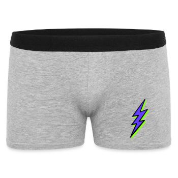 Abstrakter Strahl in Neontönen - Männer Boxer Shorts - Grau meliert - Vorne