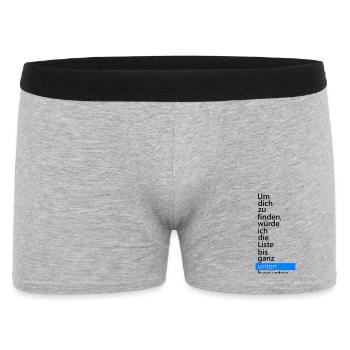 list - Men's Boxer Shorts - heather grey - Front