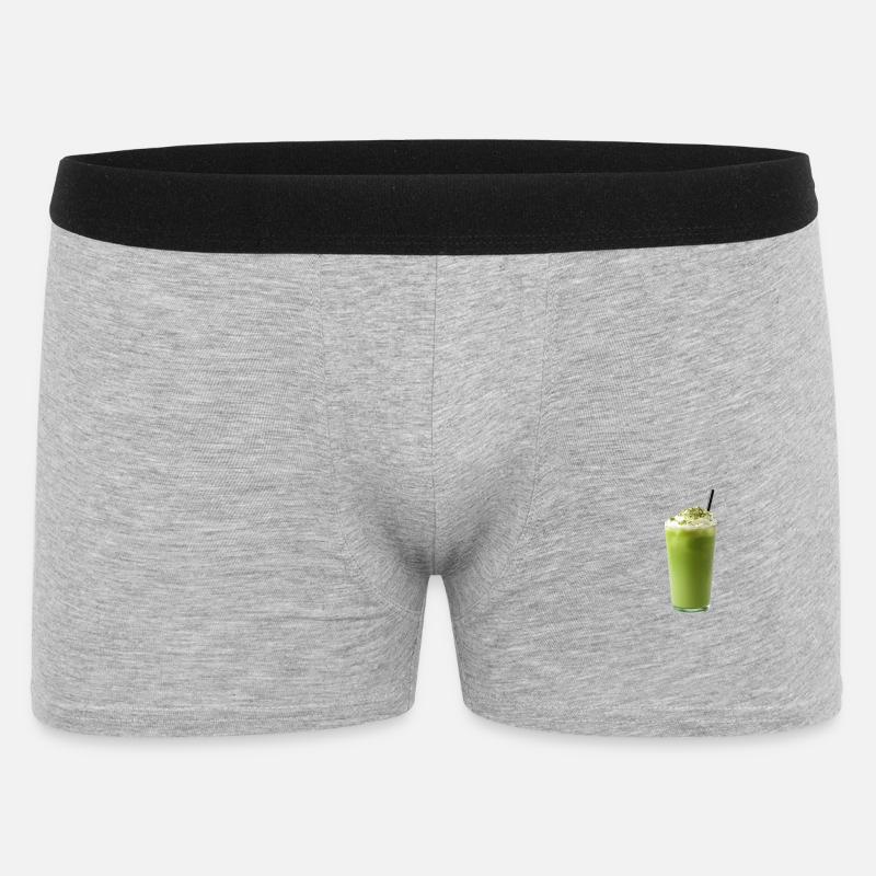 Iced Matcha Latte - Männer Boxer Shorts - Grau meliert