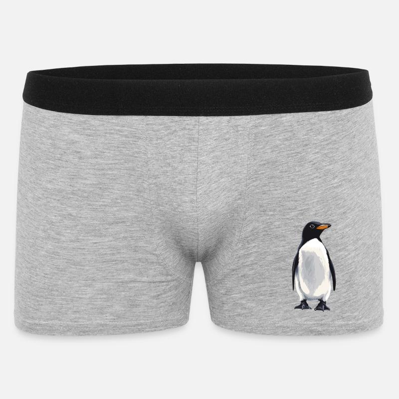 Pinguine Pinguin - Männer Boxer Shorts - Grau meliert