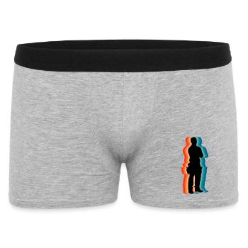 Retro Carpenter Silhouette Vintage Woodworker - Men's Boxer Shorts - heather grey - Front