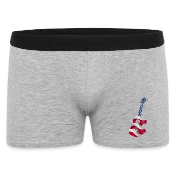 Ukulélé hawaïen Uke Drapeau américain - Boxer Homme - gris chiné - Devant