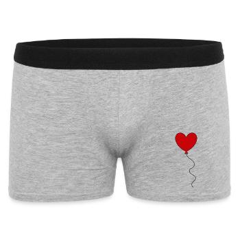 Valentines Red Heart, Valentine's Day - Men's Boxer Shorts - heather grey - Front