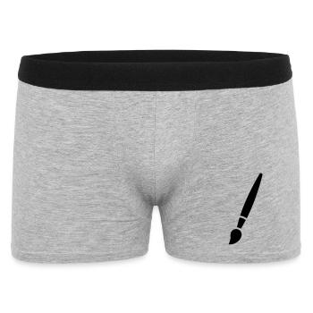 Pinceau, peinture, symbole artistique - Boxer Homme - gris chiné - Devant