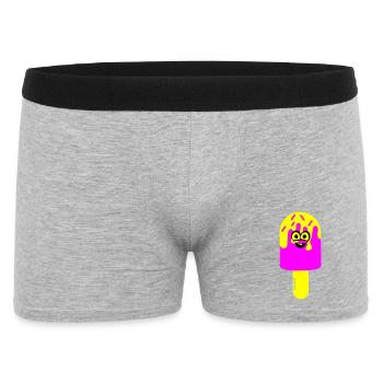 eis_smile - Männer Boxer Shorts - Grau meliert - Vorne