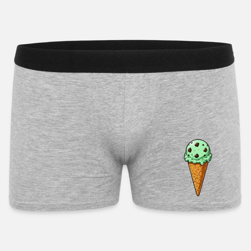 Minz Schoko Eis Kugel - Men's Boxer Shorts - heather grey