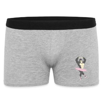 Gorilla im Pinktutu – Ballettkraft - Männer Boxer Shorts - Grau meliert - Vorne