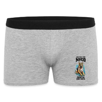 Justice for Nico against animal cruelty - Men's Boxer Shorts - heather grey - Front