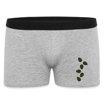 Tannenzapfen Symbol - Männer Boxer Shorts - Grau meliert - Vorne