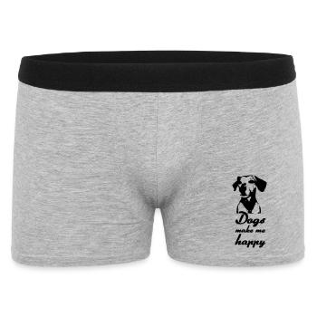 Les chiens me rendent heureux - Chiens, dictons, cadeaux - Boxer Homme - gris chiné - Devant