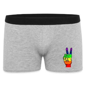 Rainbow hand peace - Men's Boxer Shorts - heather grey - Front