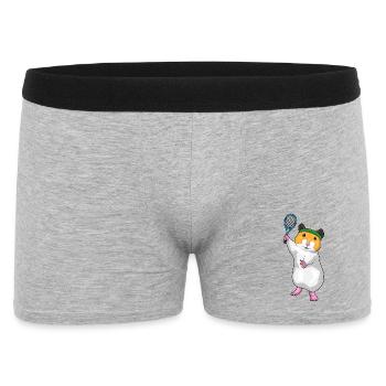 Hamster Tennis Tennis Racket - Men's Boxer Shorts - heather grey - Front