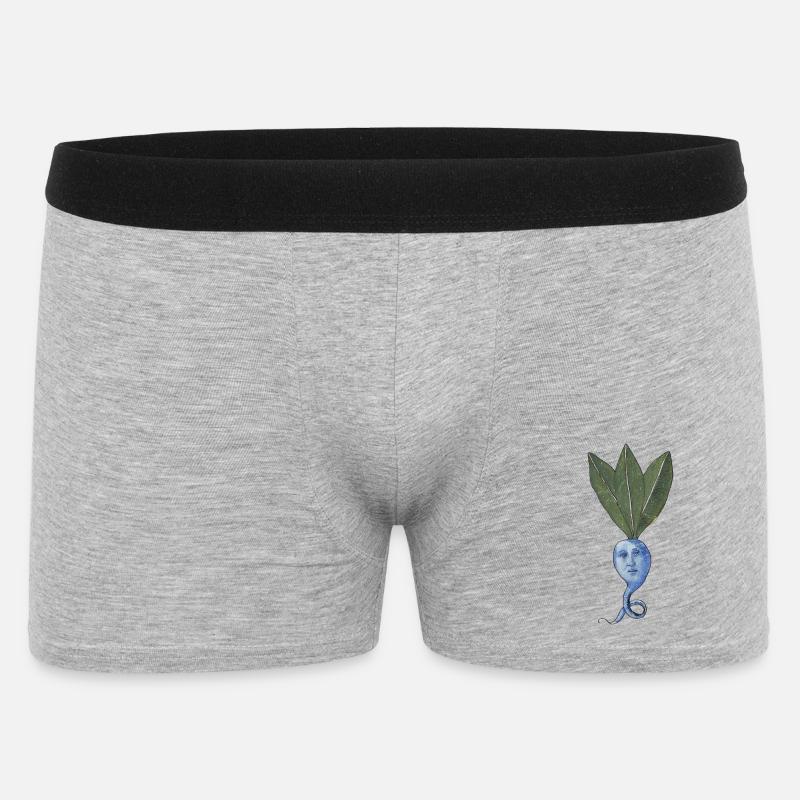Blaue Beete - Männer Boxer Shorts - Grau meliert