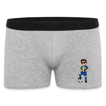 Soccer Boy Sweden Fan Swedish Flag - Men's Boxer Shorts - heather grey - Front
