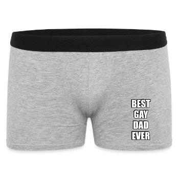 Meilleur T-shirt de Typographie Meilleur Papa Gay Jamais - Boxer Homme - gris chiné - Devant