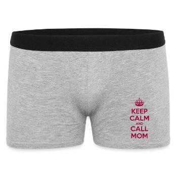Keep Calm and Call Mom - Men's Boxer Shorts - heather grey - Front